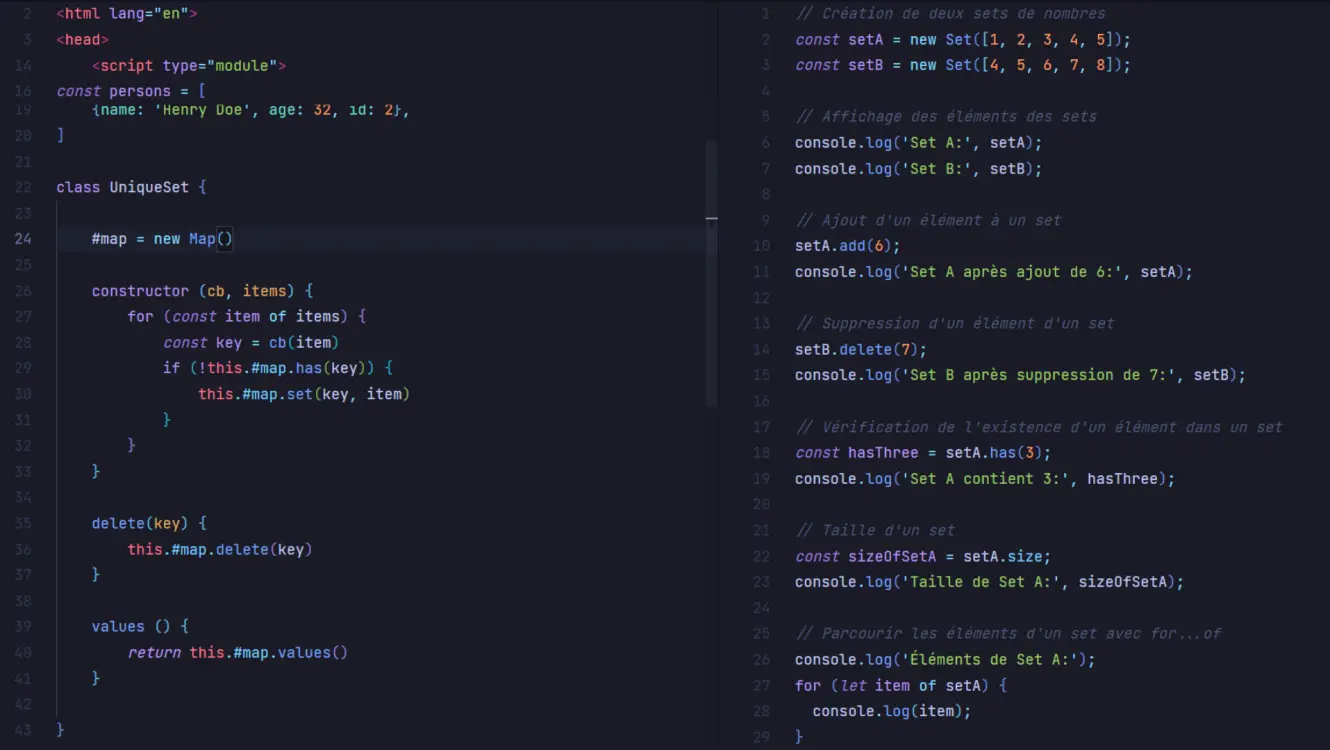 Set & Map, Tutoriel video JavaScript | Grafikart