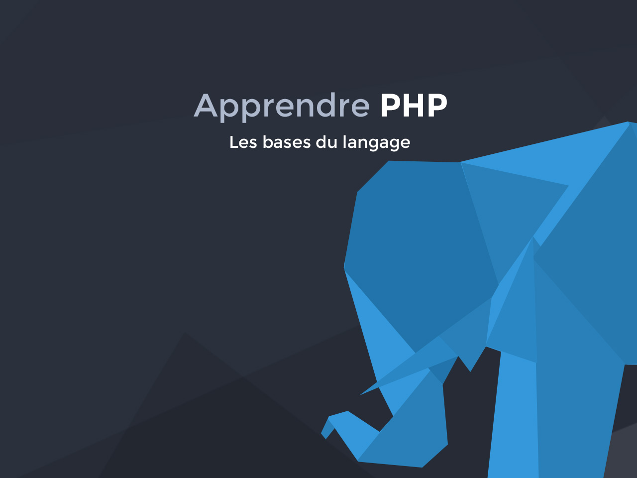 Les bases du langage — Formation Apprendre PHP  Grafikart