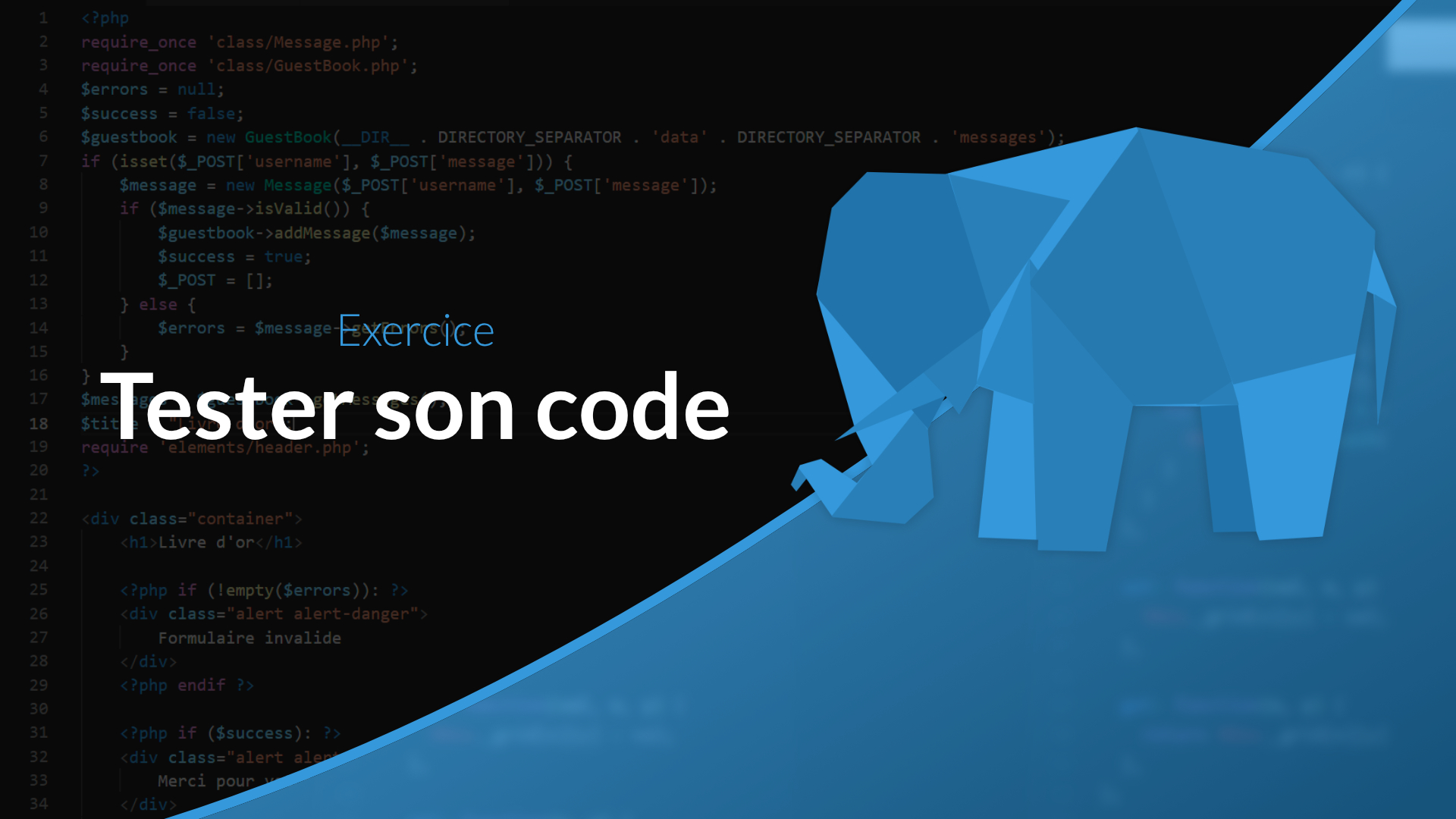 Exercice  Tester son code — Formation Apprendre le PHP  Grafikart