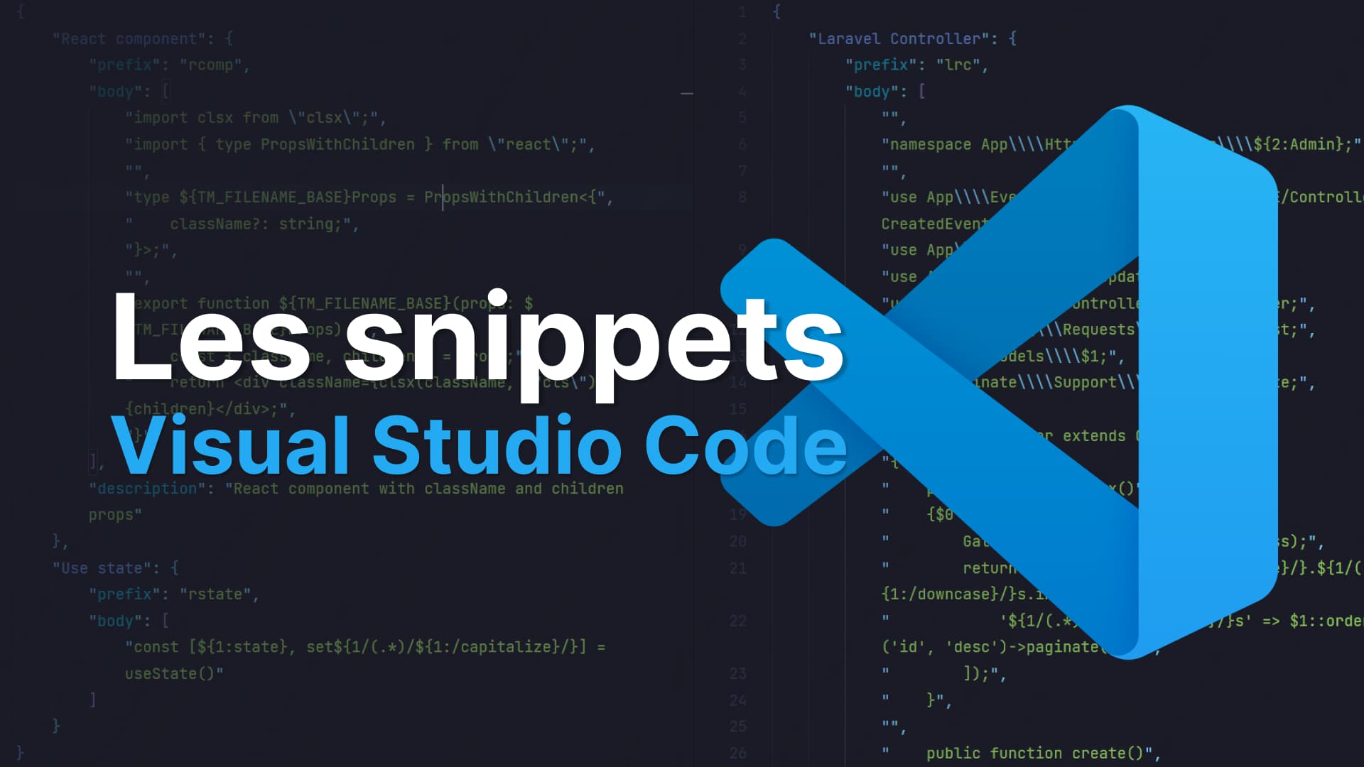 Les snippets dans VSCode